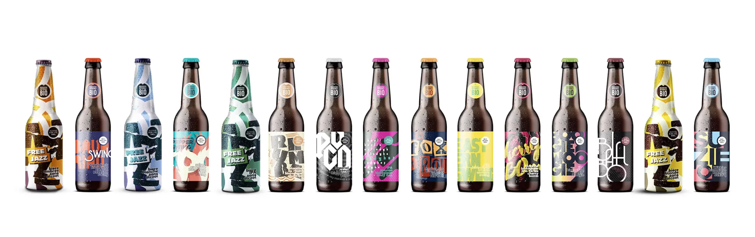 Série d'étiquette pour la gamme CHR de la brasserie Kisswing