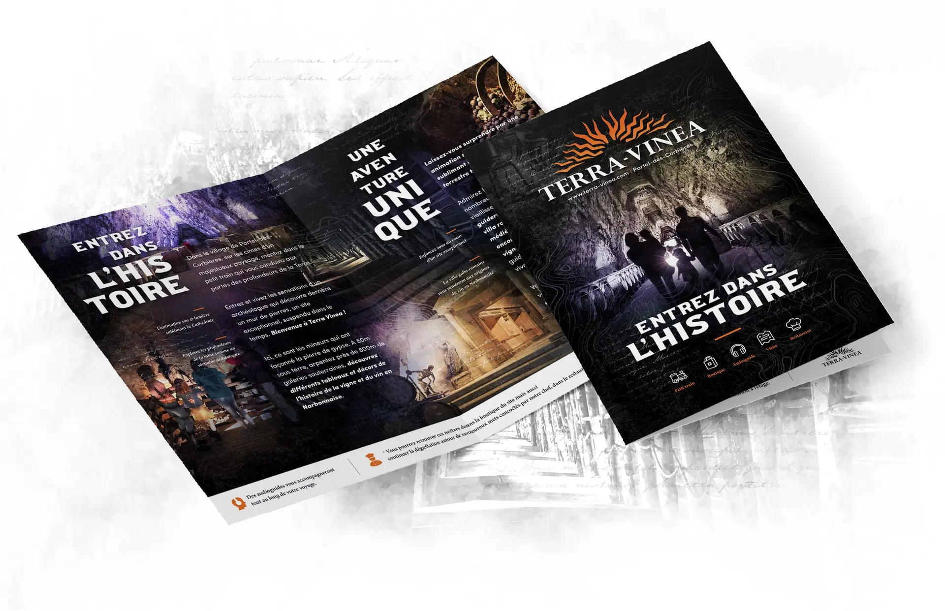 Dépliant commercial pour le site Terra-Vinea